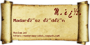 Madarász Ödön névjegykártya